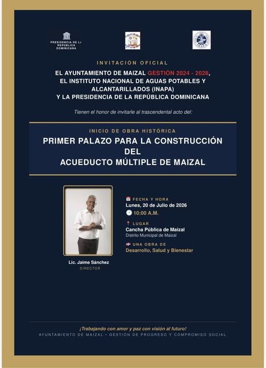 Llega el agua potable a Maizal gracias al gobierno de Luis Abinader